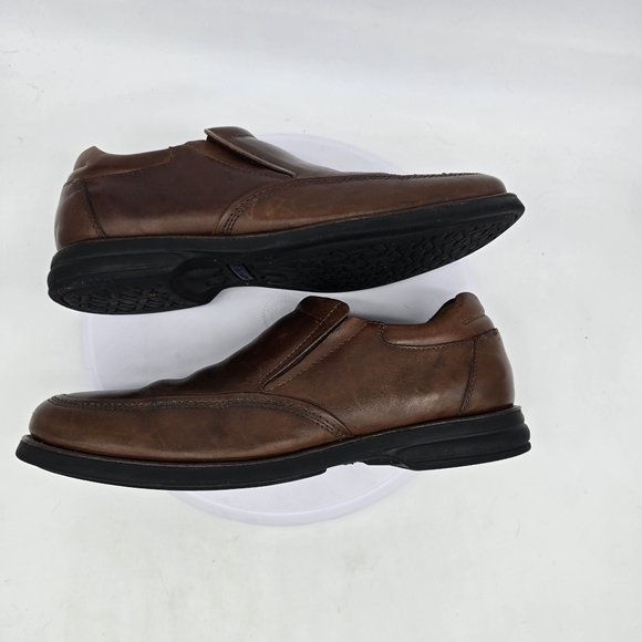 Studio Belvedere Shoe Men’s 10 D Brown Torino Leather Loafers Casual Dress - Picture 7 of 9